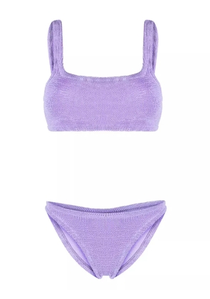 Hunza G mid-rise crinkled bikini set - Purple