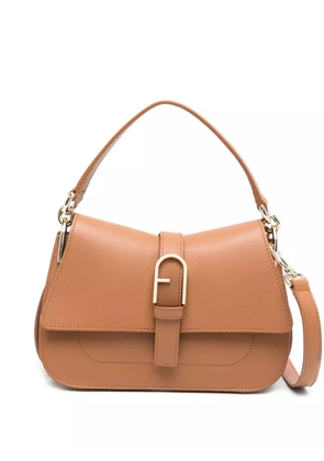 Furla mini Flow leather tote bag - Brown