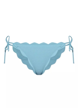 Marysia scalloped-edge bikini briefs - Blue