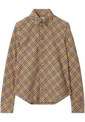 Burberry check-pattern cotton shirt - Neutrals