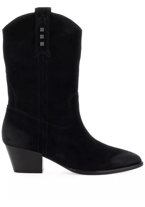 Ash suede studded ankle boots - Black