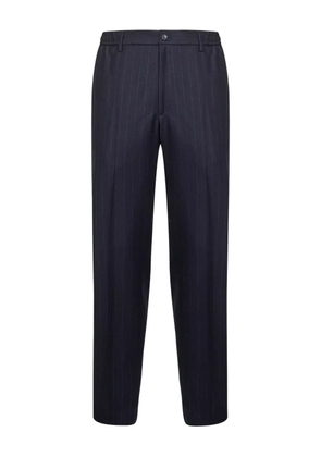 Tagliatore pinstripe-print elasticated-waist trousers - Blue