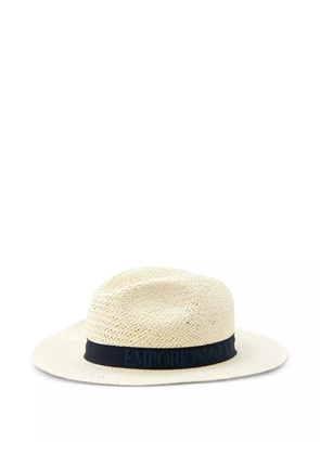 Emporio Armani woven ribbon hat - Neutrals