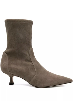 Stuart Weitzman pointed-toe sock boots - Green