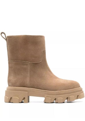 GIABORGHINI ankle leather boots - Neutrals