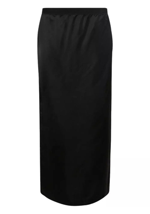 WARDROBE.NYC satin-finish midi skirt - Black