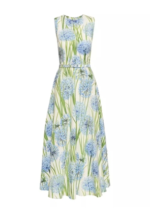 Oscar de la Renta Allium poplin dress - Green