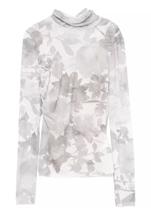 Patrizia Pepe floral-print top - Grey