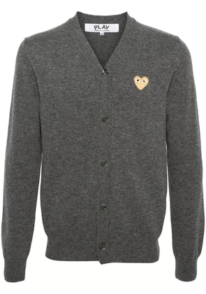 Comme Des Garçons Play mélange-effect wool cardigan - Grey