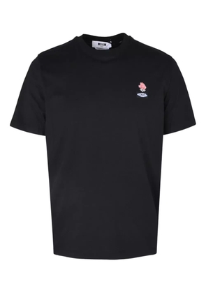 MSGM rose-motif T-shirt - Black