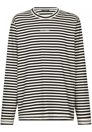 Dolce & Gabbana striped cotton T-shirt - Black
