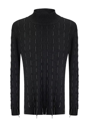 INSTITUTION ribbed turtleneck sweater - Black
