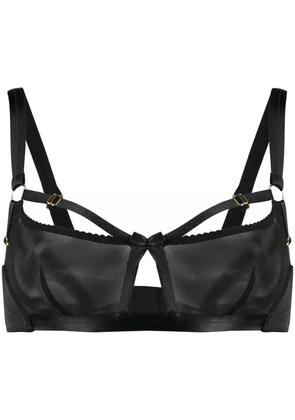 Bordelle lace multi-strap bra - Black