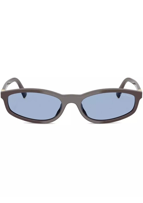 Miu Miu Eyewear geometric-frame sunglasses - Brown