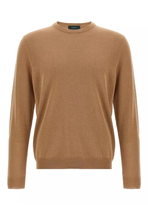 Zanone cotton jumper - Brown