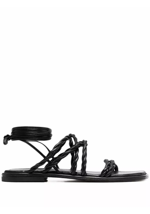Stuart Weitzman Calypso flat sandals - Black