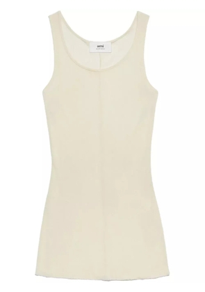 AMI Paris scoop-neck sleeveless tank top - Neutrals