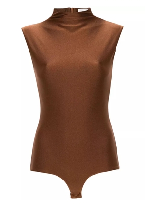 Sportmax mock-neck bodysuit - Brown