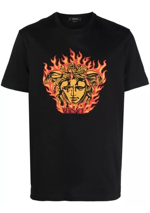 Versace Medusa Flame cotton T-shirt - Black