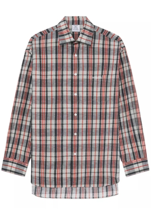 VETEMENTS plaid-checked cotton shirt - Black