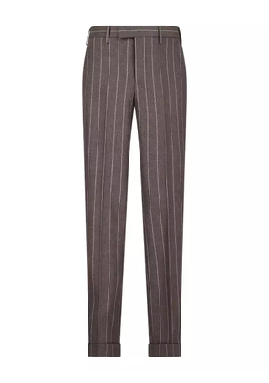 PT Torino pinstripe pleated trousers - Brown