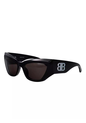 Balenciaga Eyewear bb-logo geometric-frame sunglasses - Black