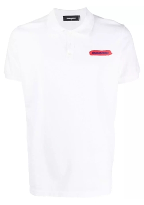 DSQUARED2 logo-print polo shirt - White