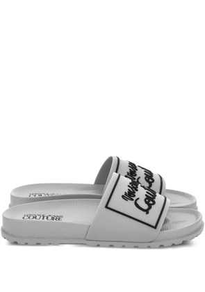 Versace Jeans Couture ridged-sole slides - White