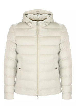 Eleventy welt-pockets padded jacket - Neutrals