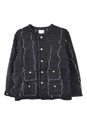 Readymade button-embellished tweed jacket - Black