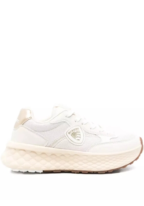 Blauer logo-patch sneakers - White