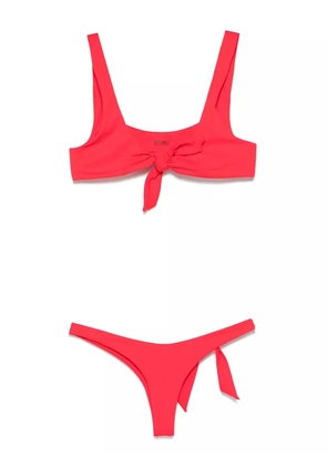 The Attico knot-detailed bikini - Red