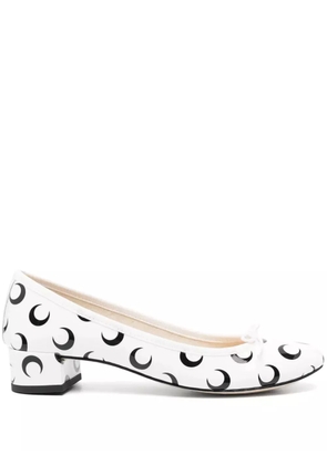 Marine Serre x Repetto 35mm Camille pumps - White