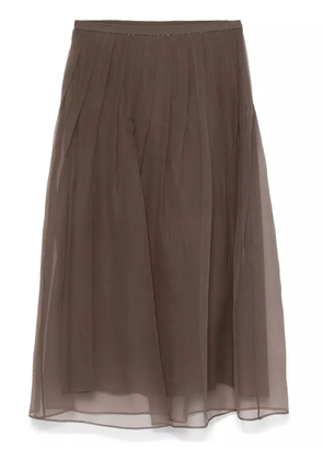 Brunello Cucinelli pleated skirt - Brown