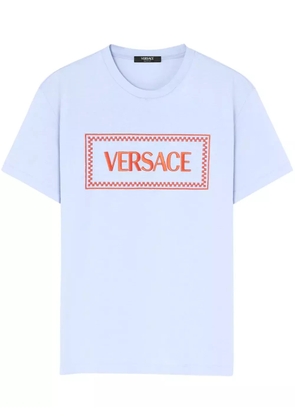 Versace 90s Logo embroidered T-shirt - Blue