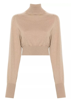 Sportmax roll-neck wool jumper - Brown