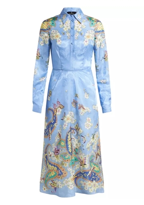 ETRO shirt midi dress - Blue