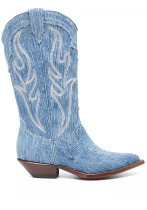 Sonora Santa Fe 35mm denim boots - Blue