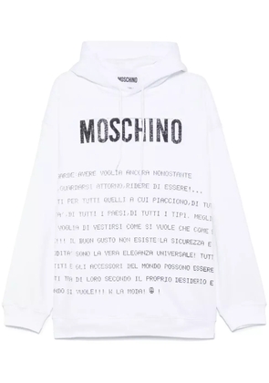 Moschino text-print hoodie - White