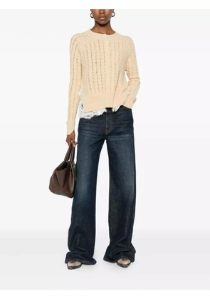 Ermanno Scervino lace-trim cardigan - Neutrals