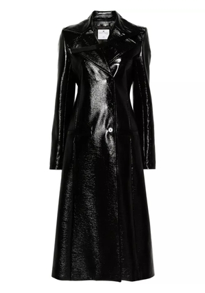 Courrèges Heritage Vinyl faux-leather trench coat - Black