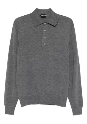 TOM FORD long-sleeve polo shirt - Grey