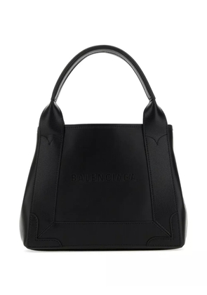Balenciaga debossed-logo leather tote bag - Black