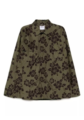 ASPESI hibiscus-print lightweight jacket - Green