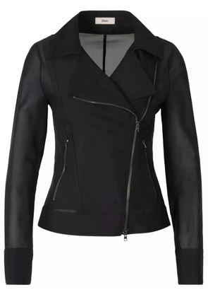 Herno zip-up biker jacket - Black