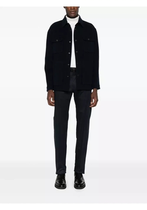 Paolo Pecora buttoned wool coat - Blue