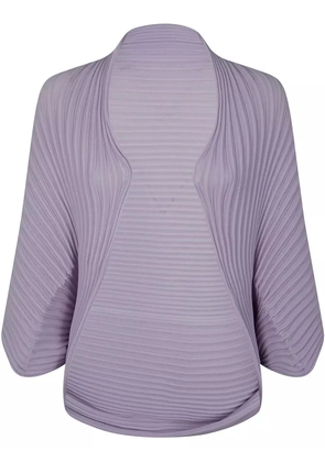 Issey Miyake plissé-effect cardigan - Purple
