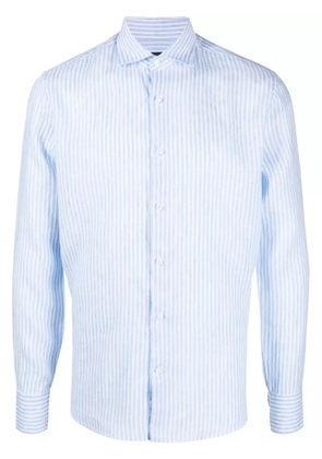 Deperlu stripe-pattern linen shirt - Blue