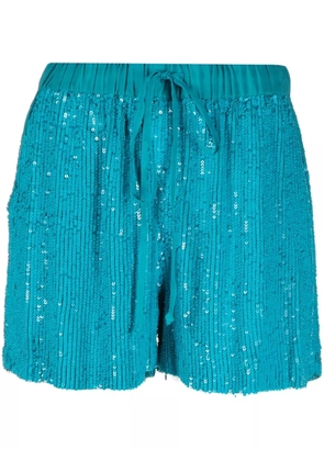 P.A.R.O.S.H. sequin-embellished mini shorts - Blue