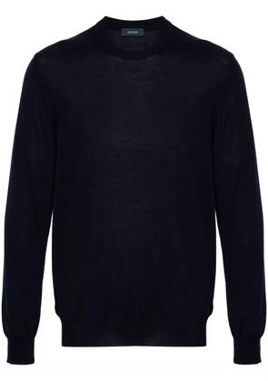 Zanone cashmere-sil crew-neck sweater - Blue